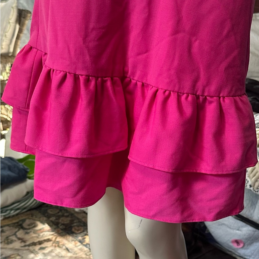 J Crew drop waist, ruffled skirt. Elastic waist! Comfortable and so cute.